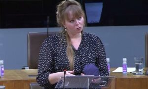 South Wales East MS Delyth Jewell speaking in the Senedd