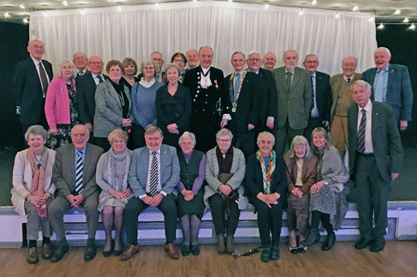 High Sheriff of Gwent, Malgwyn Davies, with members of Blackwood Rotary Club
