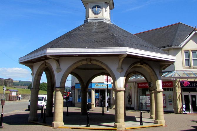 The bandstand in Castle Court Shopping Centre, Caerphilly