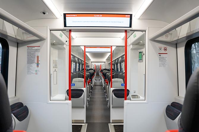 Onboard the new Class 231 train
