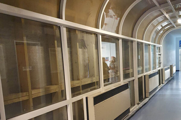 The corridor at the hospital which Matt and the volunteers will paint.