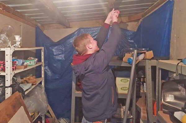 Rockwell Palmer getting stuck into his voluntary work