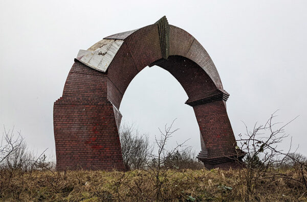 Rhymney's Twisted Chimney sculpture has been damaged by bad weather