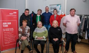 The volunteers and staff who help run the Working Wardrobe in Bargoed