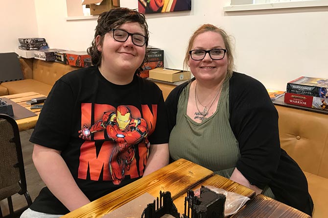 Ieuan Tennyson and mum Suzie Mead are members of the Community Gaming Club
