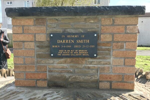 The new memorial in honour of Darren Smith in Lansbury Park