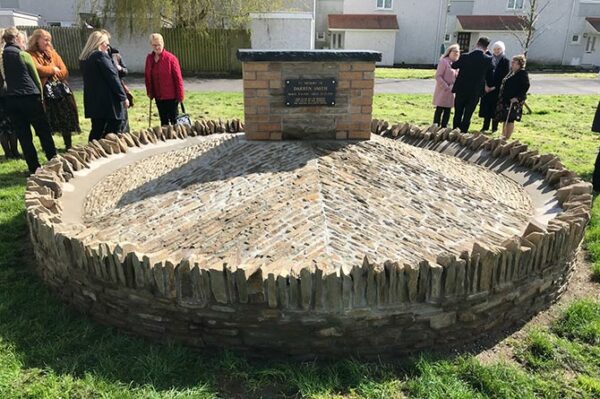 The new memorial in honour of Darren Smith in Lansbury Park