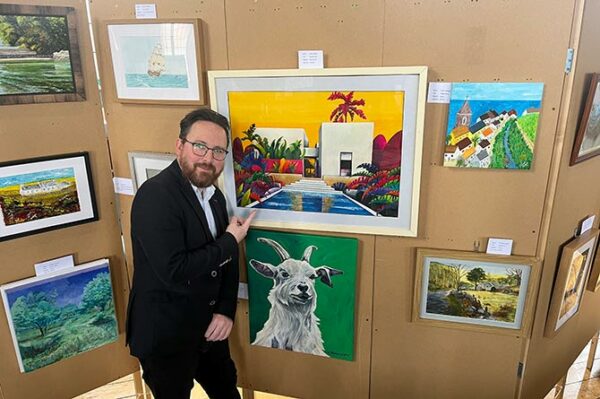 Hefin David with the winning piece