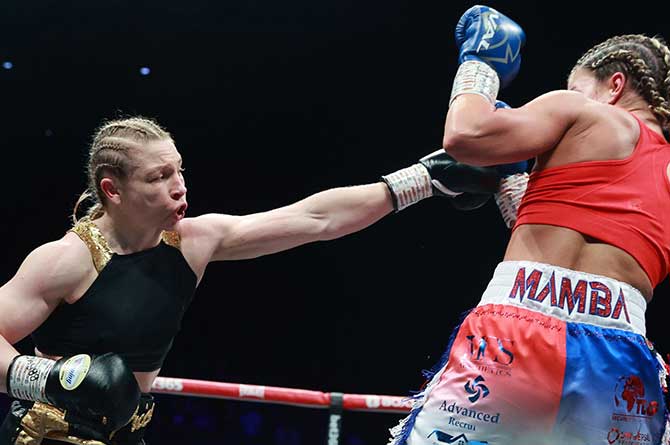 Lauren Price beat Kirstie Bavington over ten rounds
