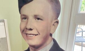 Alan Richards, who has marked his 100th birthday, during his time in the RAF