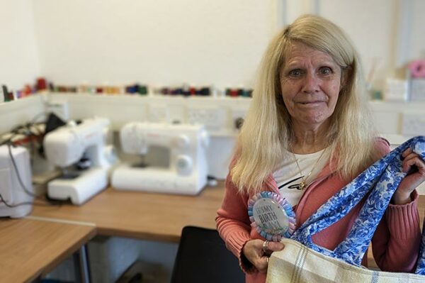Caerphilly Uniform Exchange volunteer Fay Richards