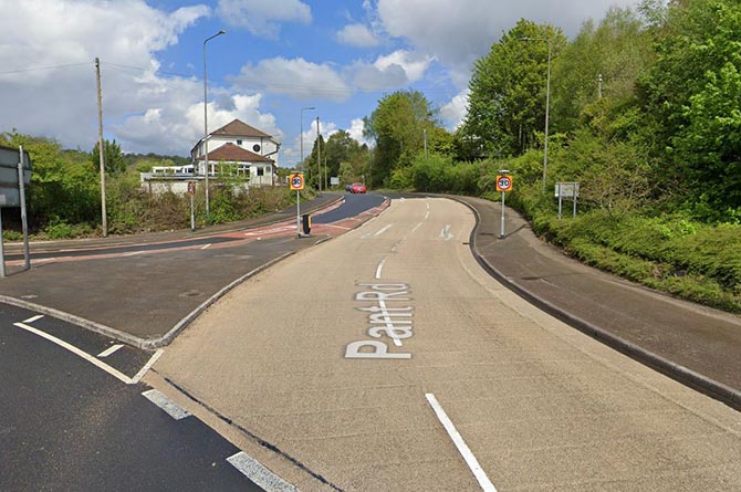 The crash happened on the A467 between Newbridge and Crumlin lights