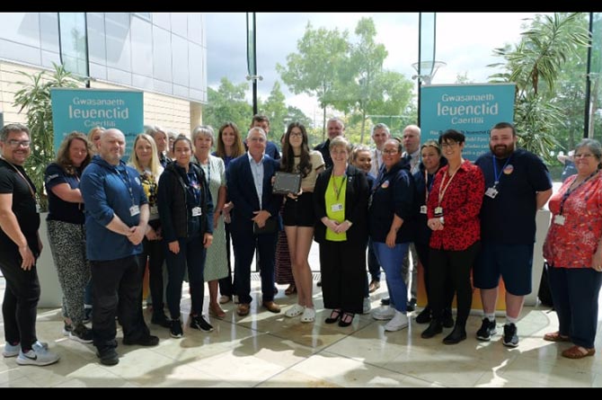 Members of Caerphilly County Borough Council's Youth Service