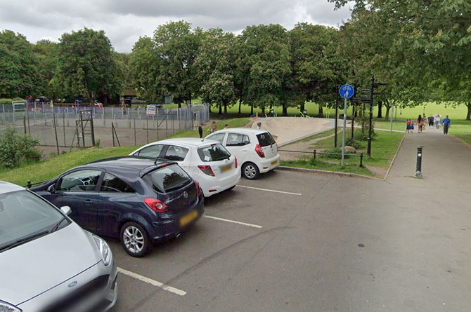 The skatepark in Morgan Jones Park