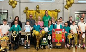 Ty'n y Wern Primary School has received an Active Journeys Gold Award