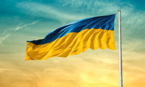 Ukraine flag stock image