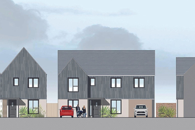An artist's impression of how the new homes on the former Windsor Colliery could look