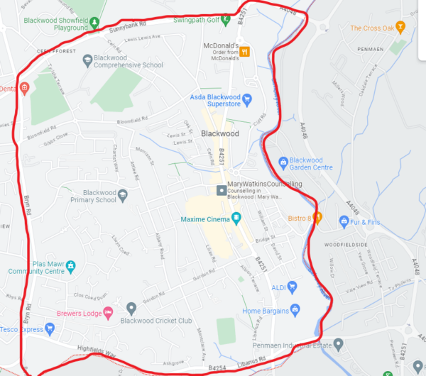 A map showing where the dispersal order will be in place