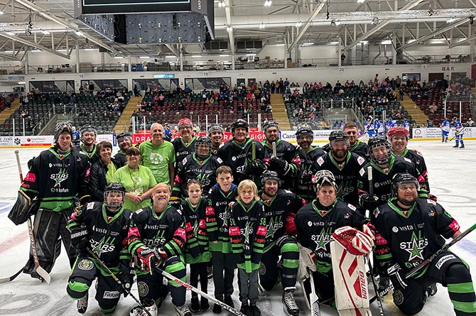Ty Hafan's team at the 2023 UK Charity All Stars tournament
