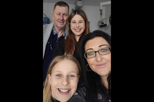 Kevin with Jenna and her daughters Angel and Iliana