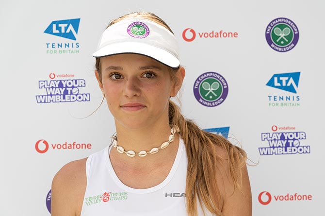Isabella Lieve Morgan, 12, took part in the Play Your Way to Wimbledon event