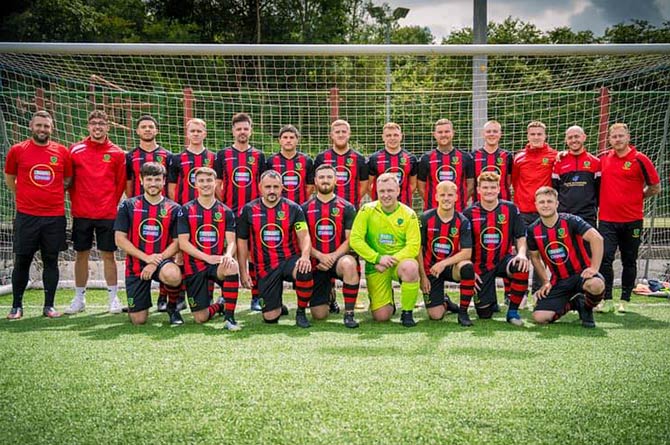 The Nelson Cavaliers' first team play in Division One East of the South Wales Alliance League