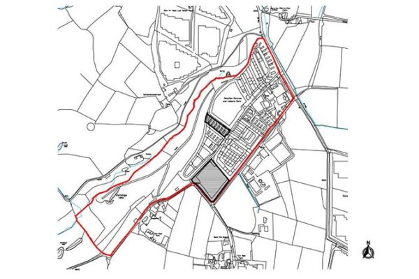 Boundary map showing where Penyfan Caravan Park wanted to site caravans