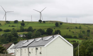 How the proposed wind farm would look from Alexandra Terrace, Senghenydd