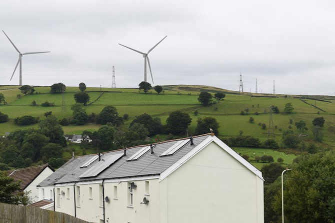 How the proposed wind farm would look from Alexandra Terrace, Senghenydd