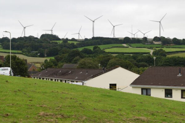 How the proposed wind farm would look from Heol Tasker, Nelson