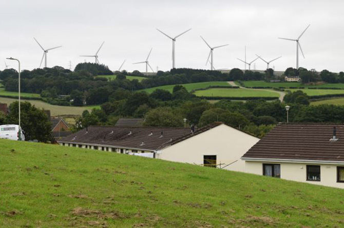 How the proposed wind farm would look from Heol Tasker, Nelson