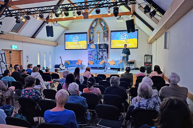 Around 70 people attended the Parish Trust's Ukraine Night in Trethomas