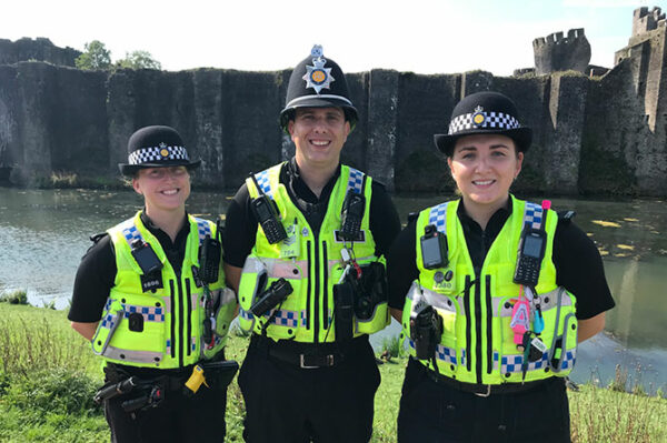 Gwent Police officers from Bedwas Police Station