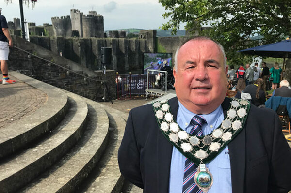 Caerphilly town mayor Mike Prew