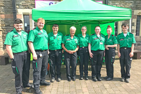 St John's Ambulance crew in Caerphilly for the Tour of Britain