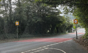 The new 20mph signs are in place when entering Machen via Newport
