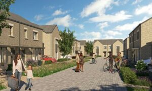 An artist's impression of how the new homes could look on the site of the former Oakdale Comprehensive.