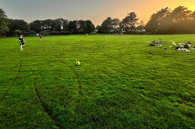 Caerphilly Athletic often show-up to train at Morgan Jones Park to find bikers have vandalised their pitch
