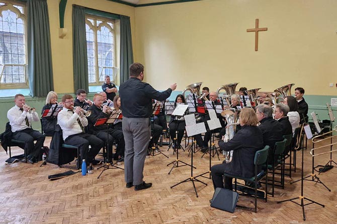 The band performing earlier this year
