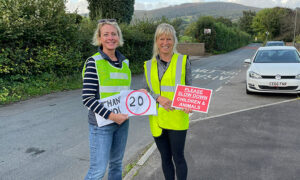 Carolyne Trinick and Diane Clayton at the awareness event in Draethen