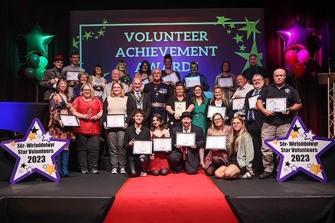 Volunteers from all over Caerphilly were recognised at the awards