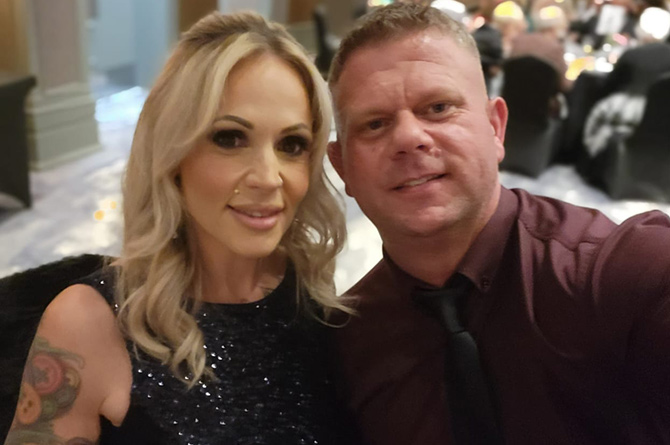 Johnny and Claire at the Welsh Fitness Awards 