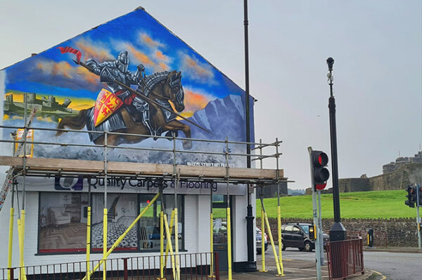 Artist Paul Shepherd spent three days spray painting the mural