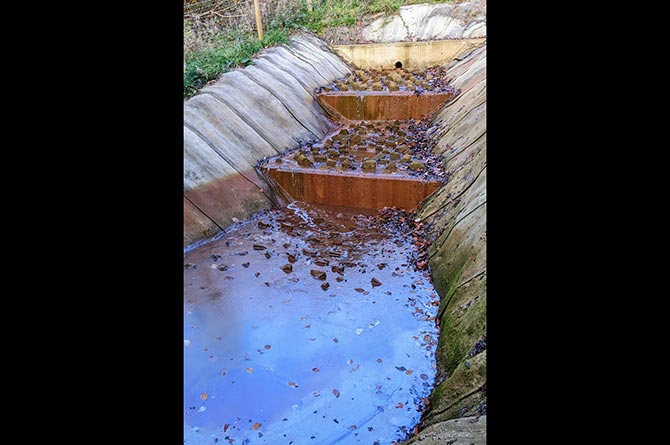 An aeration chamber at Ty Llwyd Quarry