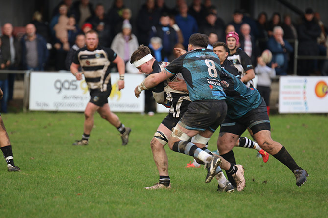 Bedwas and Newbridge in action at the Bridgefield
