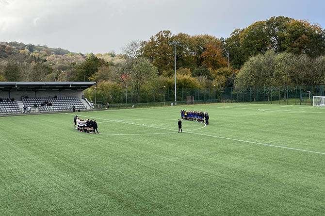 A minute silence was observed by players and fans ahead of kick-off