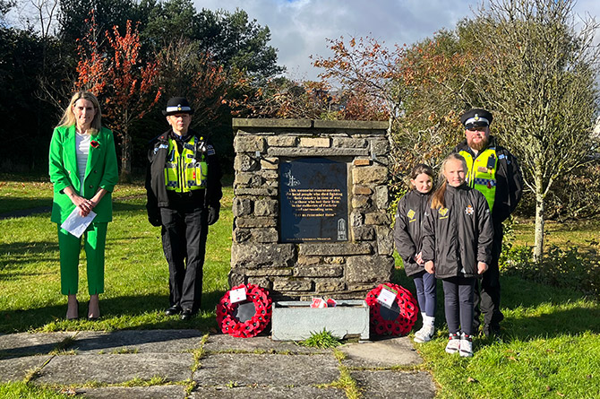 Fochriw Primary School's Heddlu Bach paid their tributes