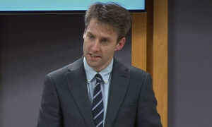 Conservative MS Sam Rowlands speaking in the Senedd