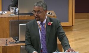Vaughan Gething speaking during plenary
