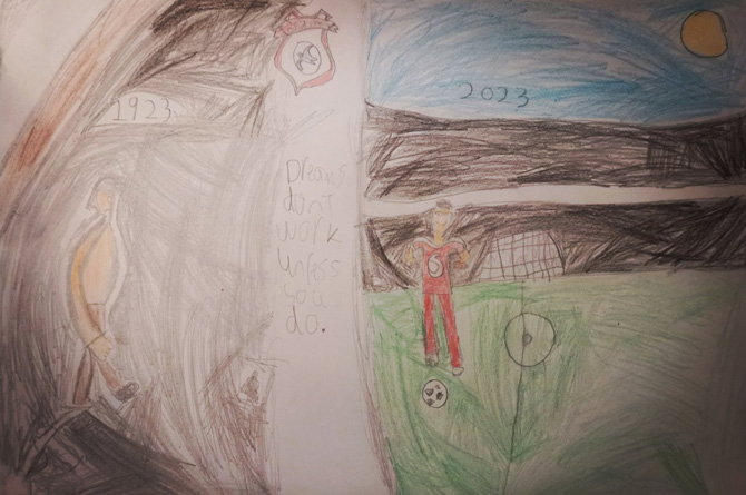 The winning mural design from year six student, Alfie Worthing